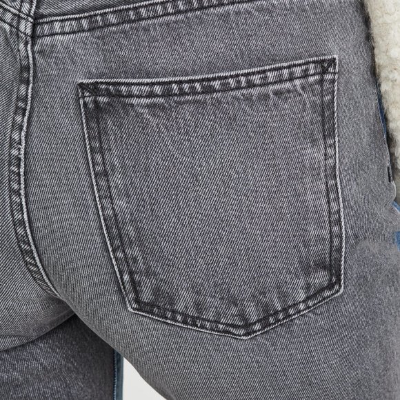 B Sides Arts Mid High Straight Two Tone Jeans - Picture 5 of 11